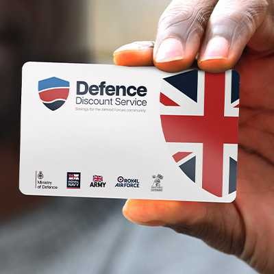 use your defence discount card for 20% off